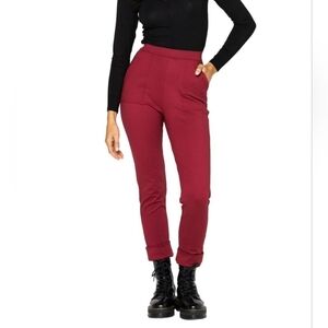 Blackmilk Berry Push It Ponte High Waisted Cuffed Pants